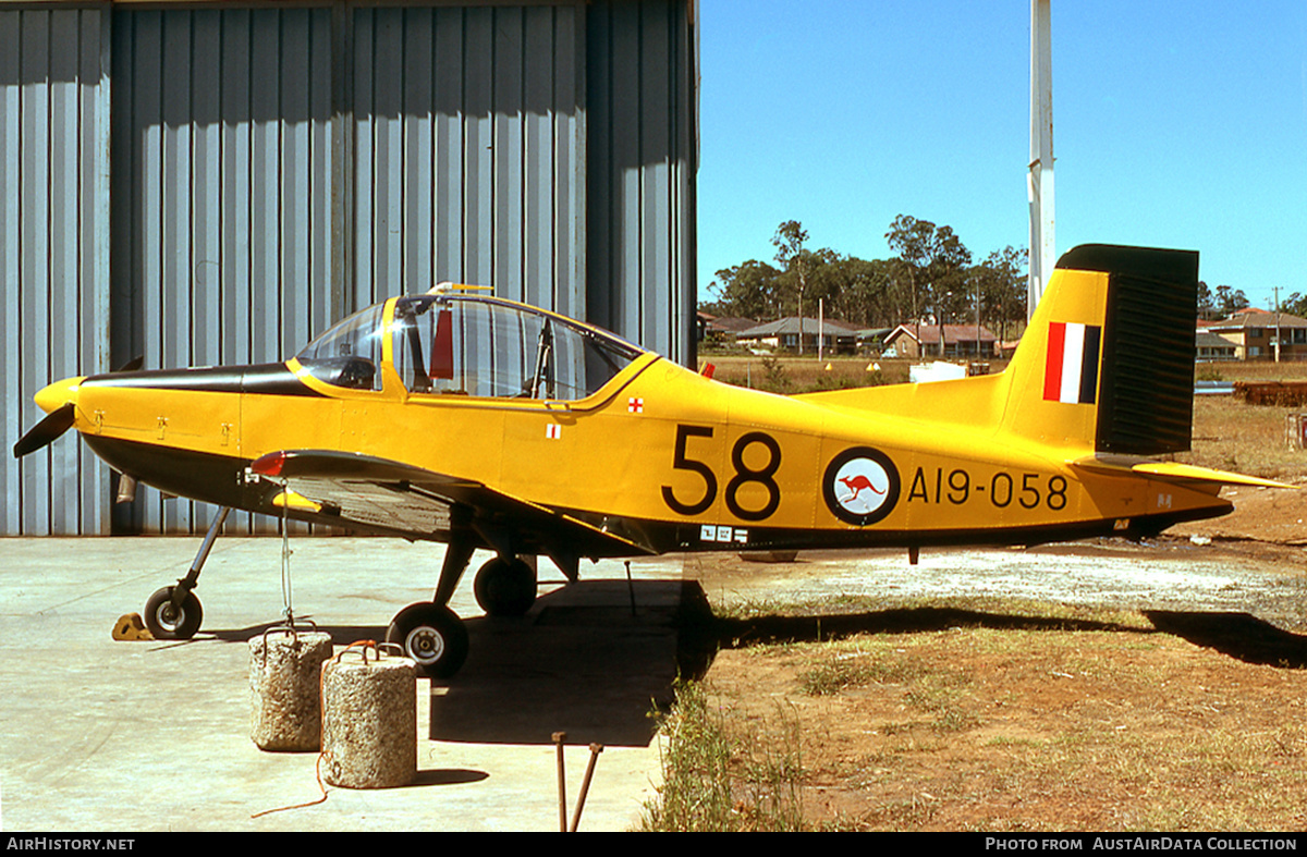 Aircraft Photo of A19-058 | New Zealand CT-4A Airtrainer | Australia - Air Force | AirHistory.net #649245