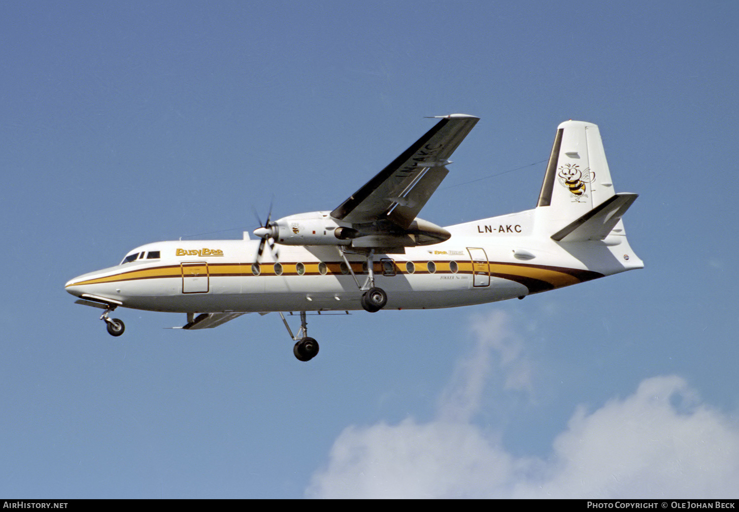 Aircraft Photo of LN-AKC | Fokker F27-200 Friendship | Busy Bee of Norway | AirHistory.net #649491