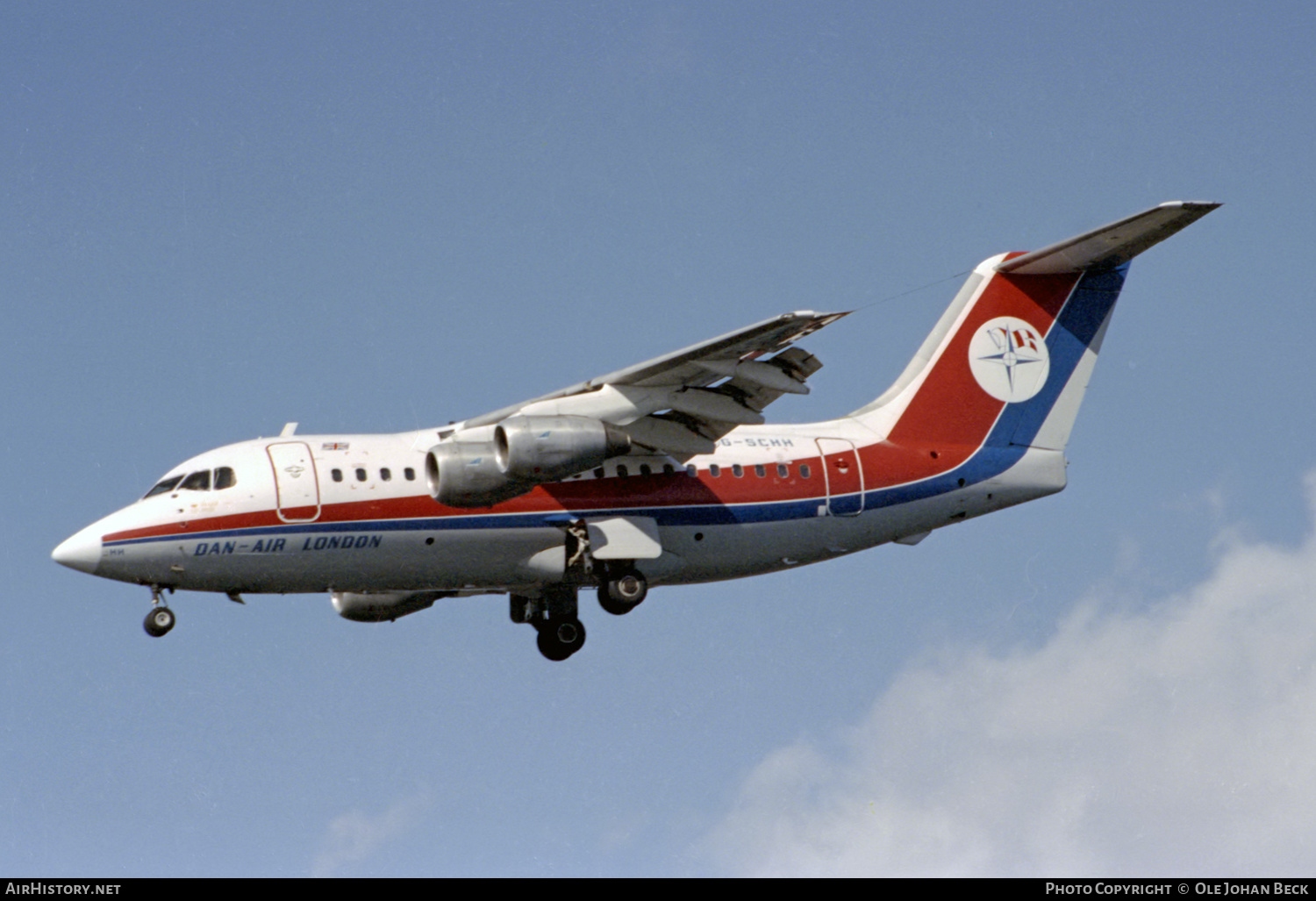 Aircraft Photo of G-SCHH | British Aerospace BAe-146-100 | Dan-Air London | AirHistory.net #649604