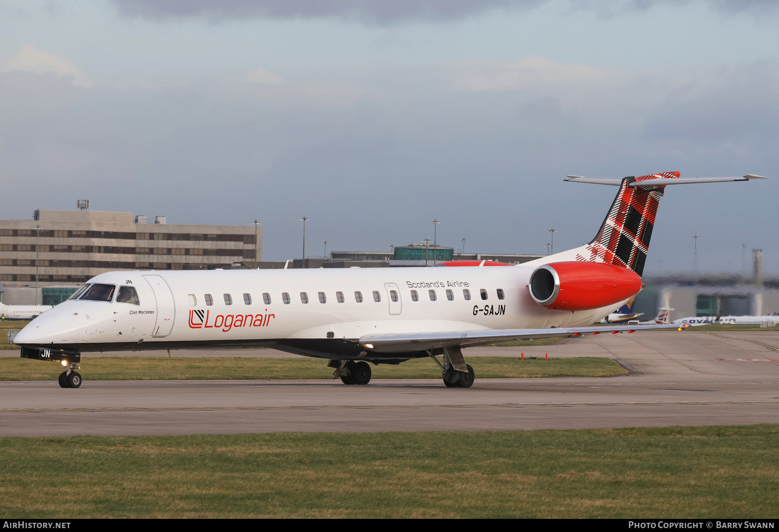Aircraft Photo of G-SAJN | Embraer ERJ-145EP (EMB-145EP) | Loganair | AirHistory.net #649611