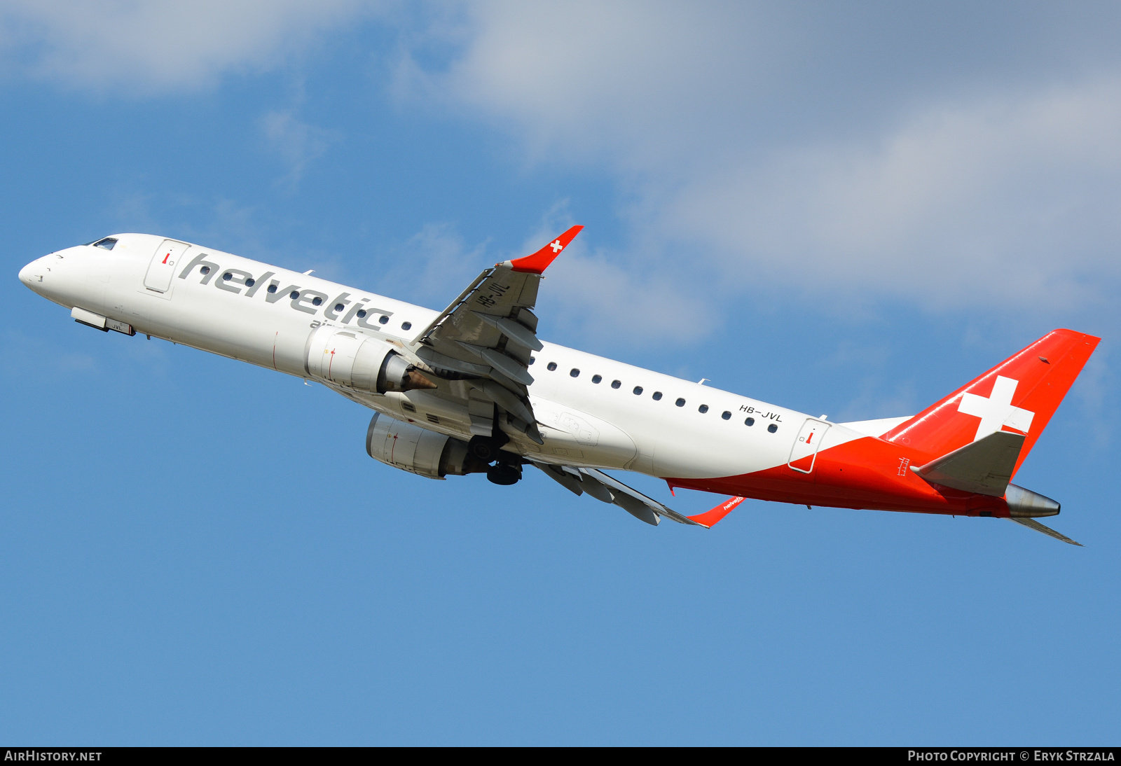 Aircraft Photo of HB-JVL | Embraer 190LR (ERJ-190-100LR) | Helvetic Airways | AirHistory.net #649691