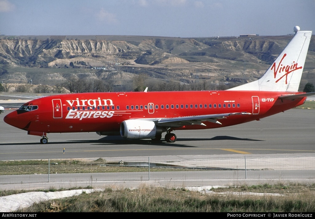 Aircraft Photo of EI-TVP | Boeing 737-3M8 | Virgin Express | AirHistory.net #649792
