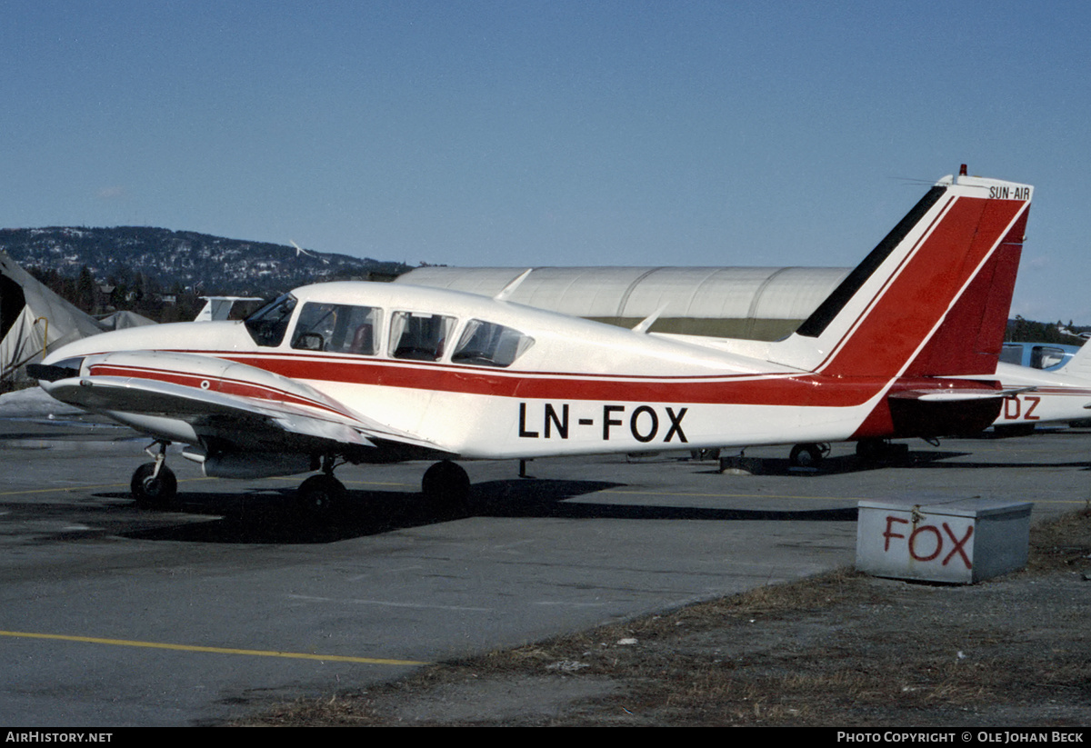 Aircraft Photo of LN-FOX | Piper PA-23-250 Aztec D | Sun-Air of Scandinavia | AirHistory.net #649805