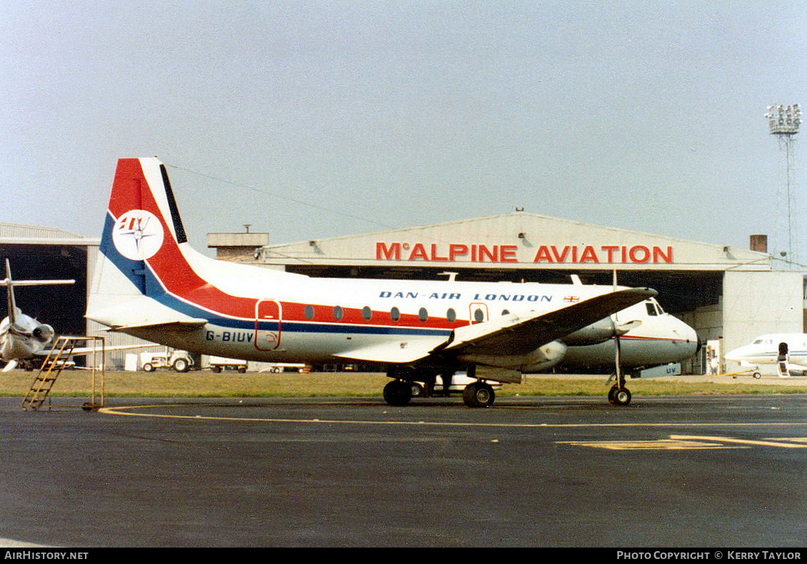 Aircraft Photo of G-BIUV | Hawker Siddeley HS-748 Srs2A/266(LFD) | Dan-Air London | AirHistory.net #649996