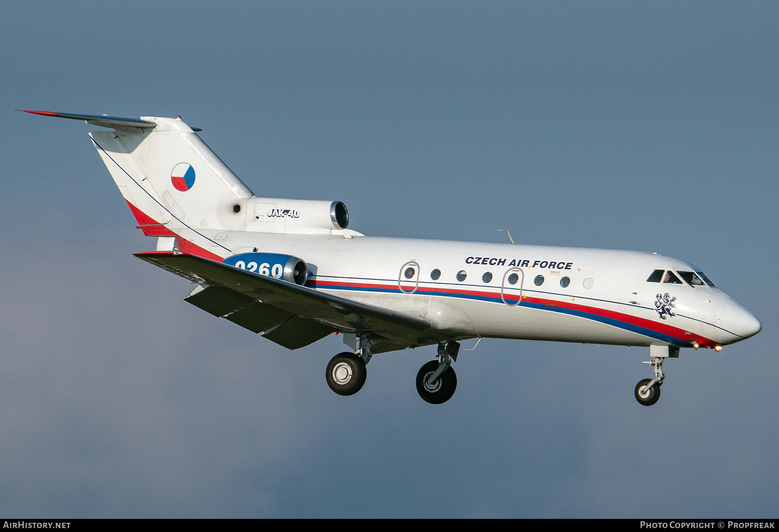 Aircraft Photo of 0260 | Yakovlev Yak-40 | Czechia - Air Force | AirHistory.net #650122