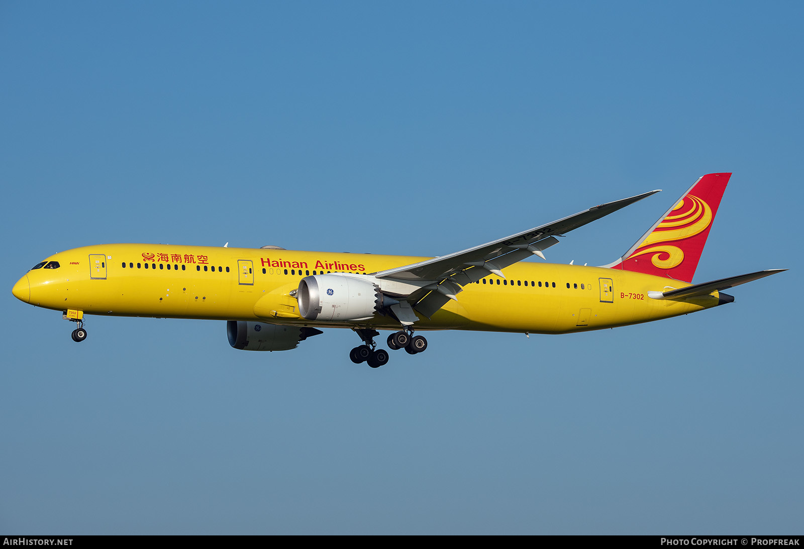 Aircraft Photo of B-7302 | Boeing 787-9 Dreamliner | Hainan Airlines | AirHistory.net #650140