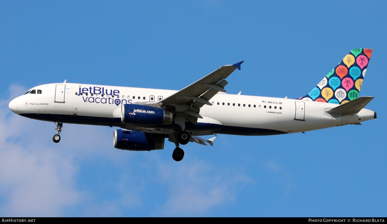 Aircraft Photo of N623JB | Airbus A320-232 | JetBlue Vacations | AirHistory.net #650196