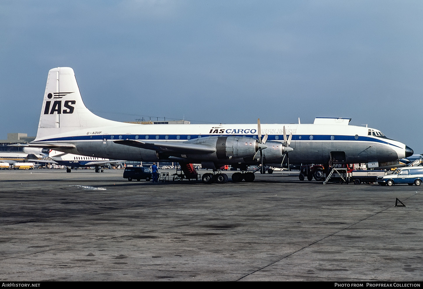 Aircraft Photo of G-AOVF | Bristol 175 Britannia 312F | IAS Cargo Airlines - International Aviation Services | AirHistory.net #650204