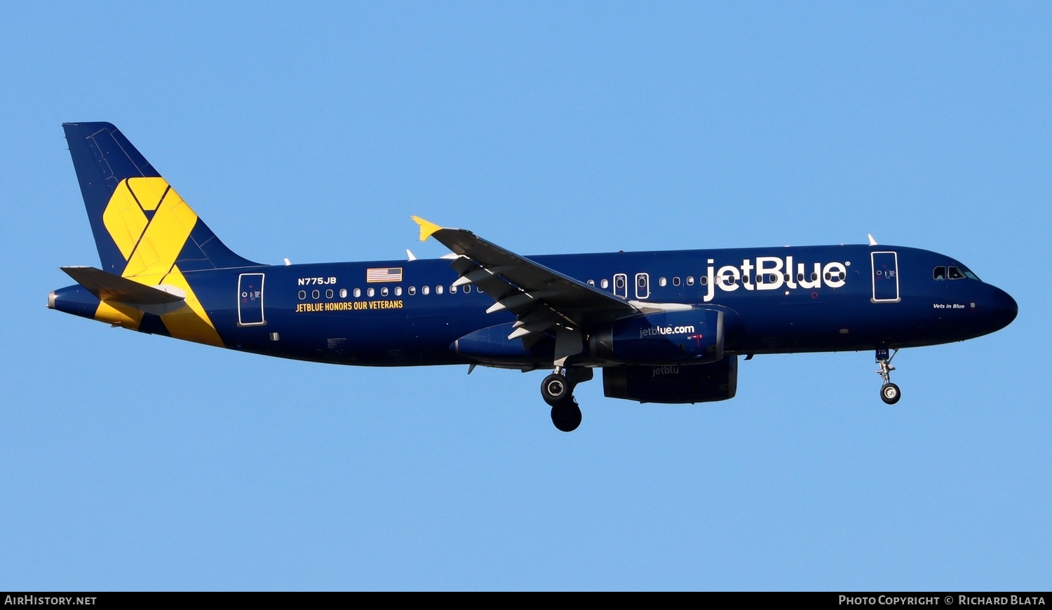Aircraft Photo of N775JB | Airbus A320-232 | JetBlue Airways | AirHistory.net #650212