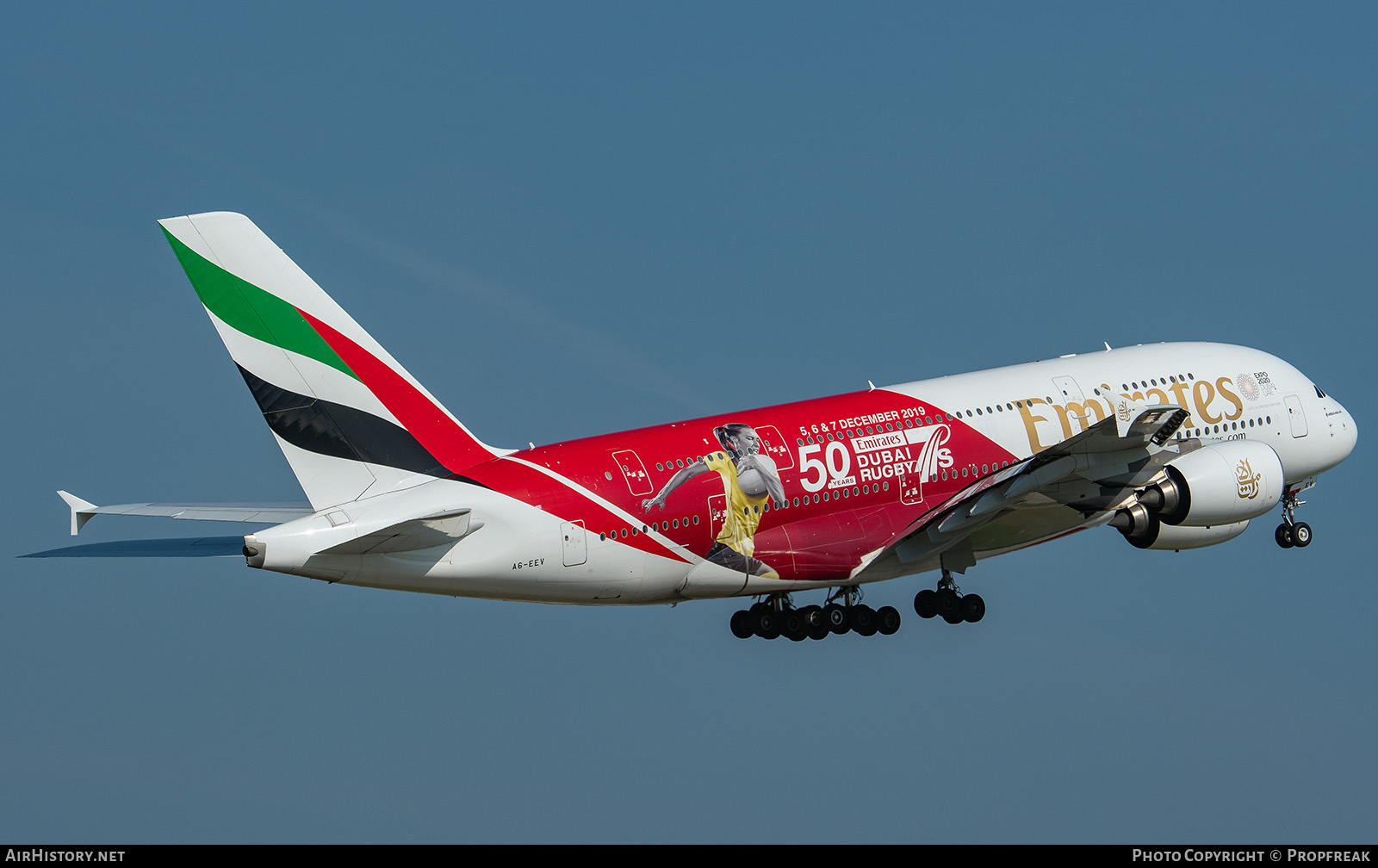 Aircraft Photo of A6-EEV | Airbus A380-861 | Emirates | AirHistory.net #650332