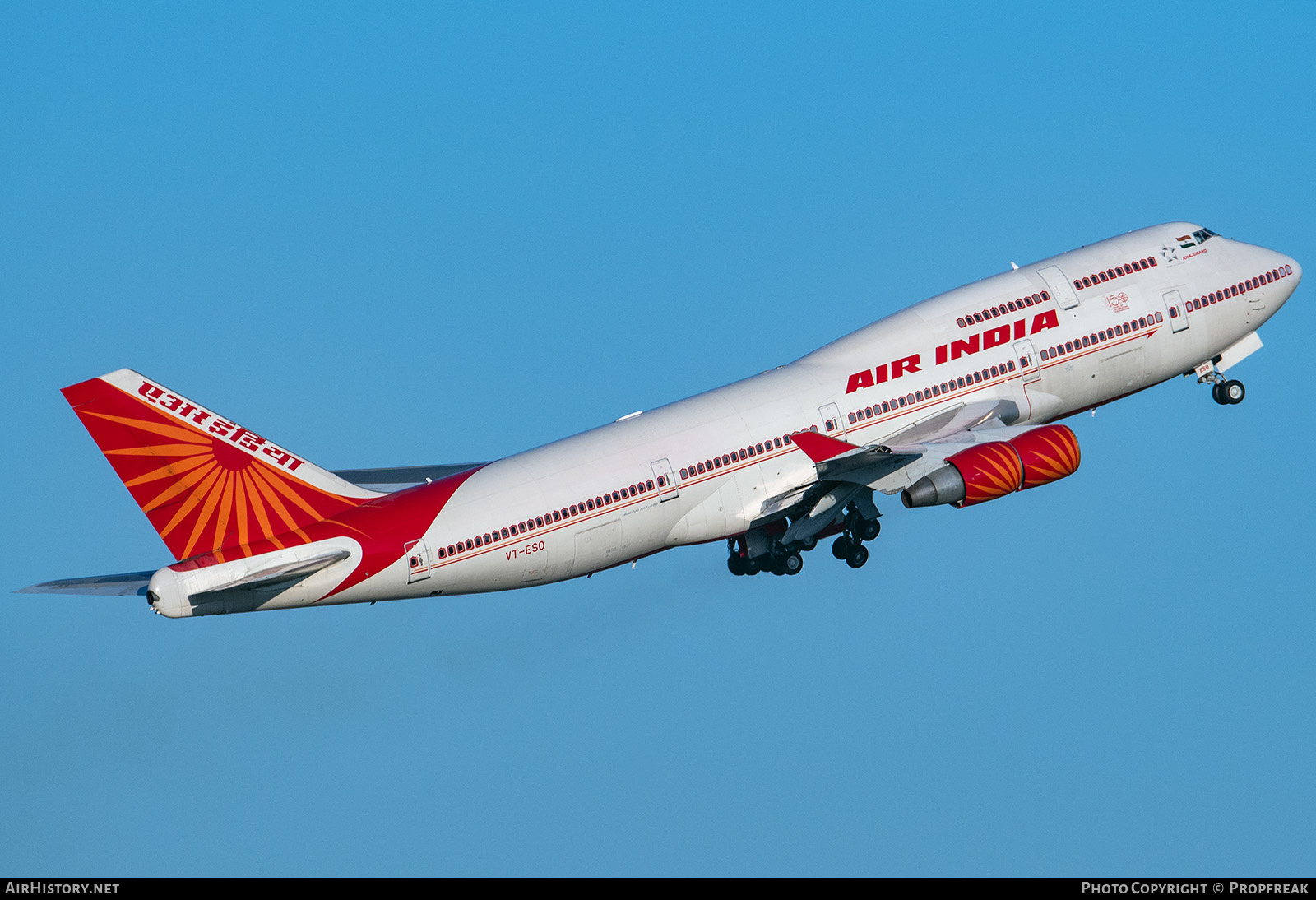 Aircraft Photo of VT-ESO | Boeing 747-437 | Air India | AirHistory.net #650363
