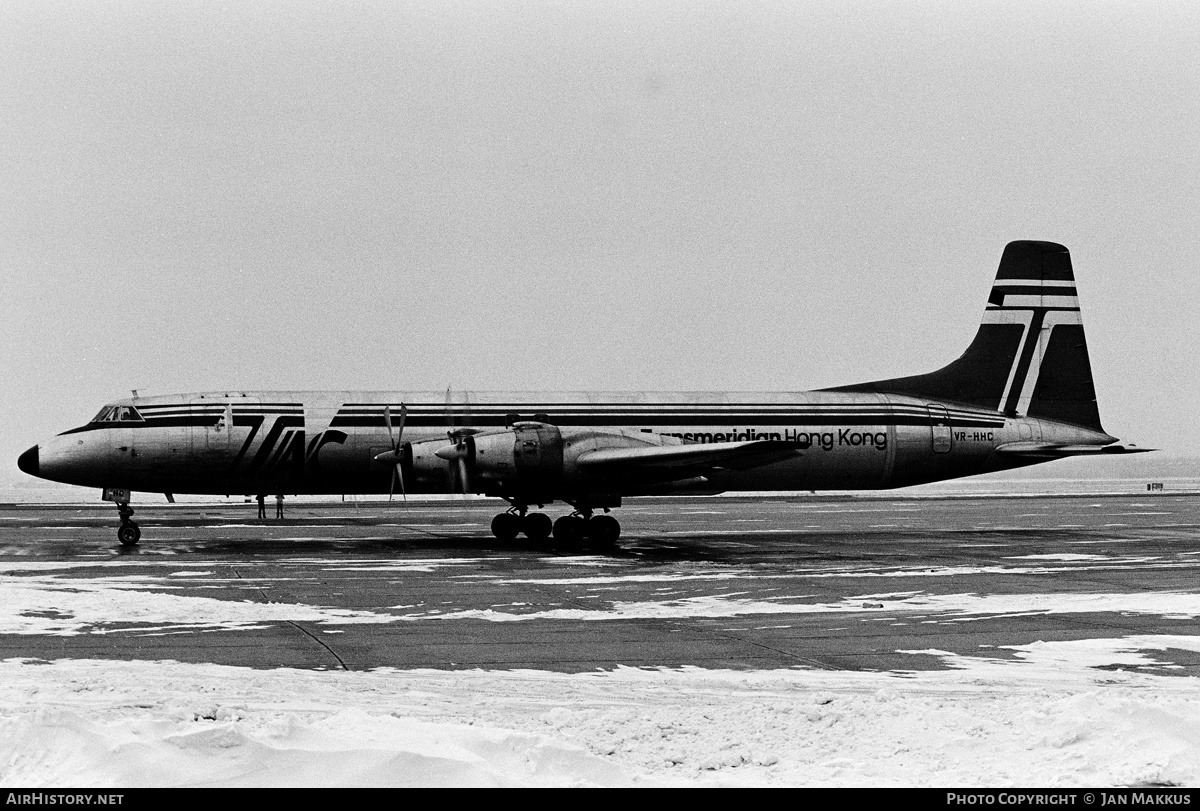 Aircraft Photo of VR-HHC | Canadair CL-44D4-2 | Transmeridian Hong Kong | AirHistory.net #650381