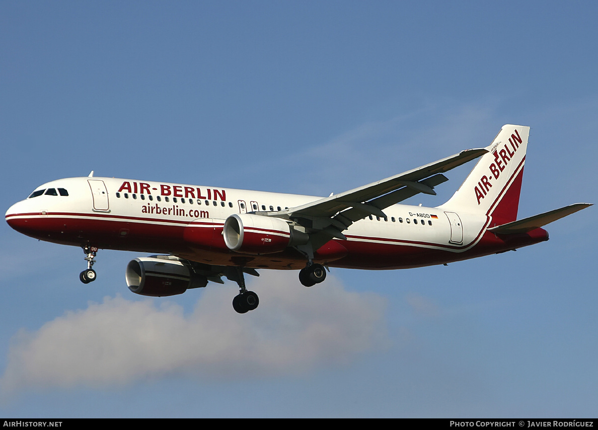 Aircraft Photo of D-ABDD | Airbus A320-214 | Air Berlin | AirHistory.net #650410