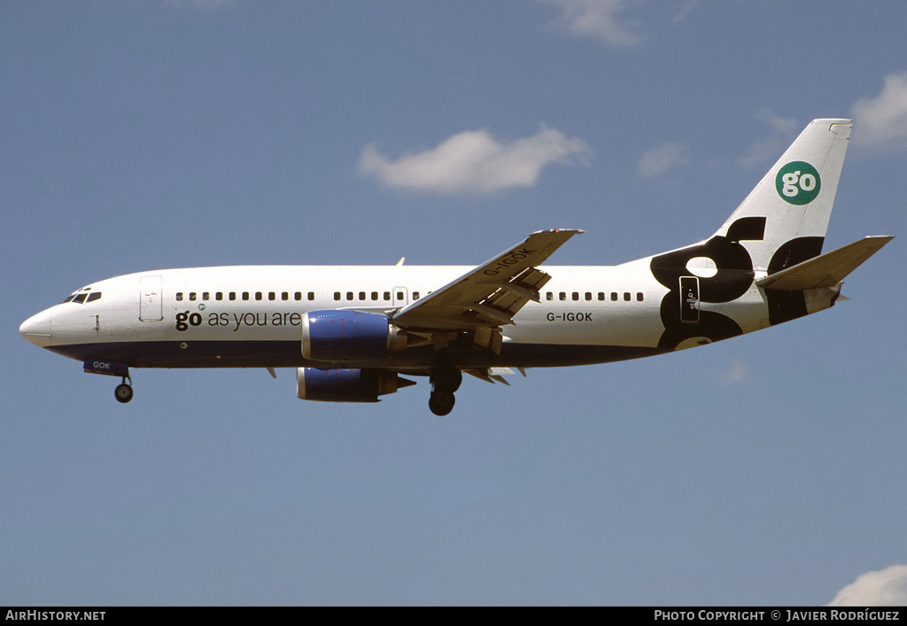 Aircraft Photo of G-IGOK | Boeing 737-36N | Go Fly | AirHistory.net #650486