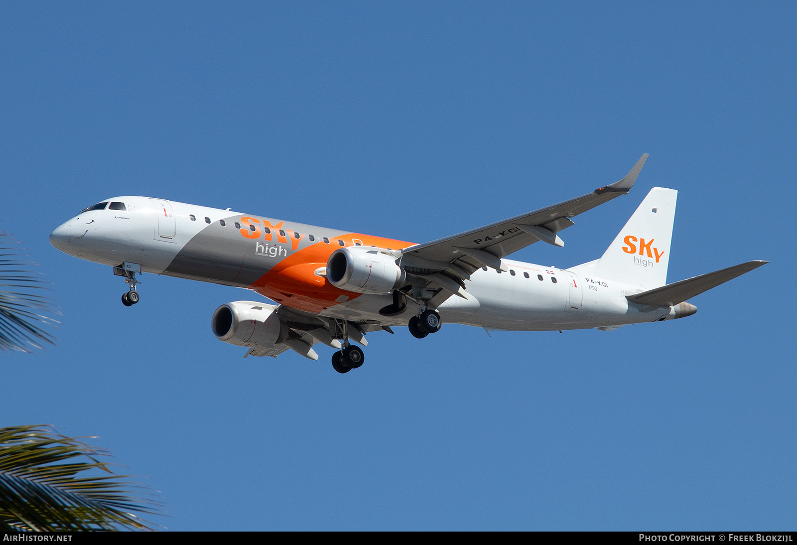 Aircraft Photo of P4-KCI | Embraer 190LR (ERJ-190-100LR) | Sky High Aviation | AirHistory.net #650722