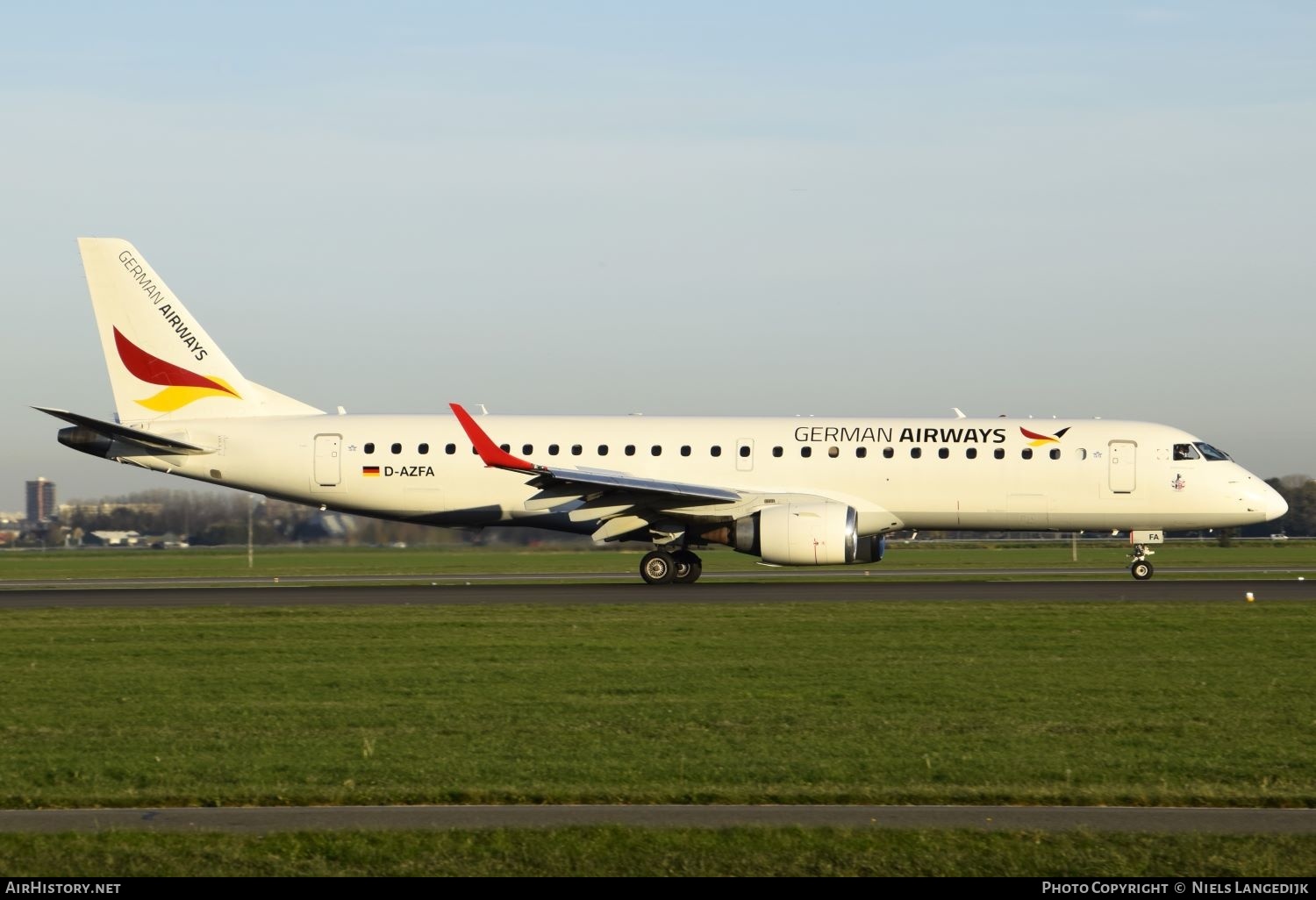 Aircraft Photo of D-AZFA | Embraer 190LR (ERJ-190-100LR) | German Airways | AirHistory.net #650901