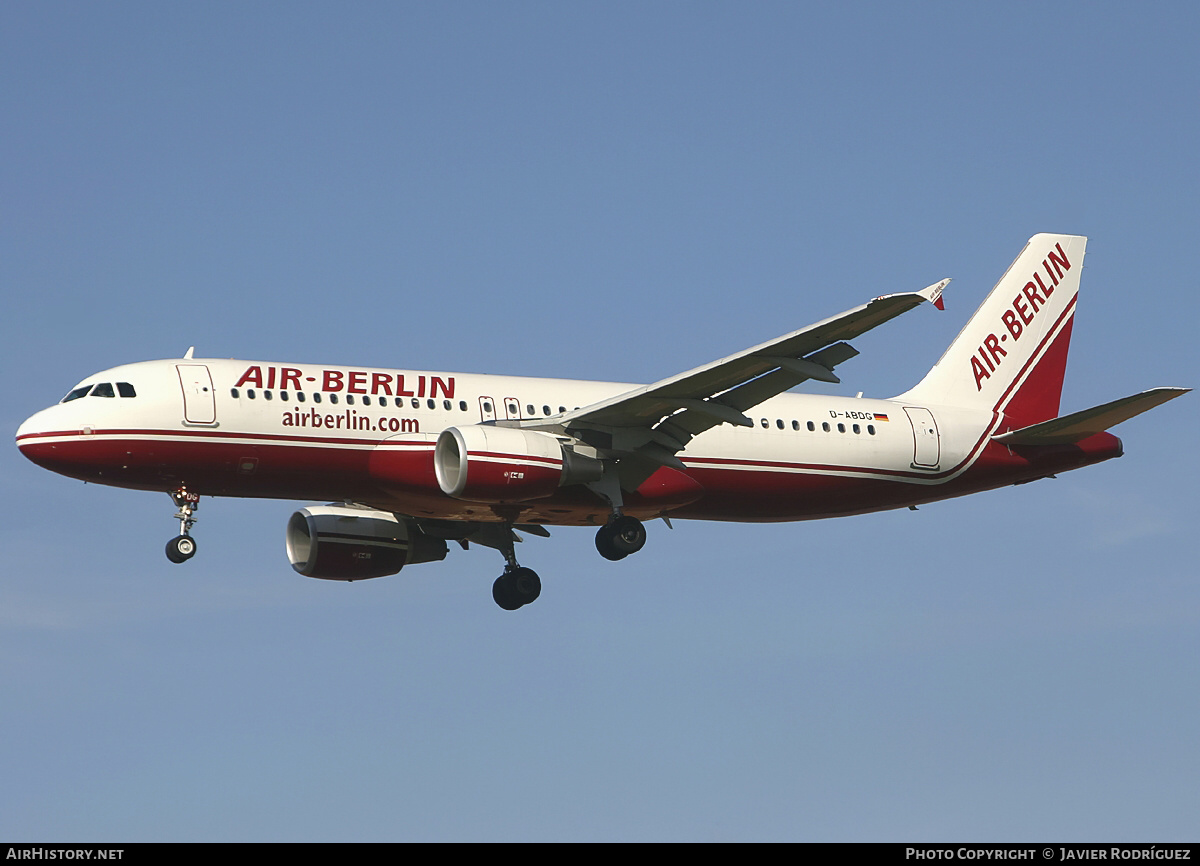 Aircraft Photo of D-ABDG | Airbus A320-214 | Air Berlin | AirHistory.net #651110