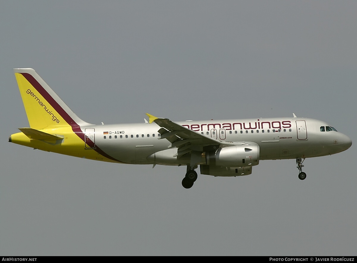 Aircraft Photo of D-AGWD | Airbus A319-132 | Germanwings | AirHistory.net #651144