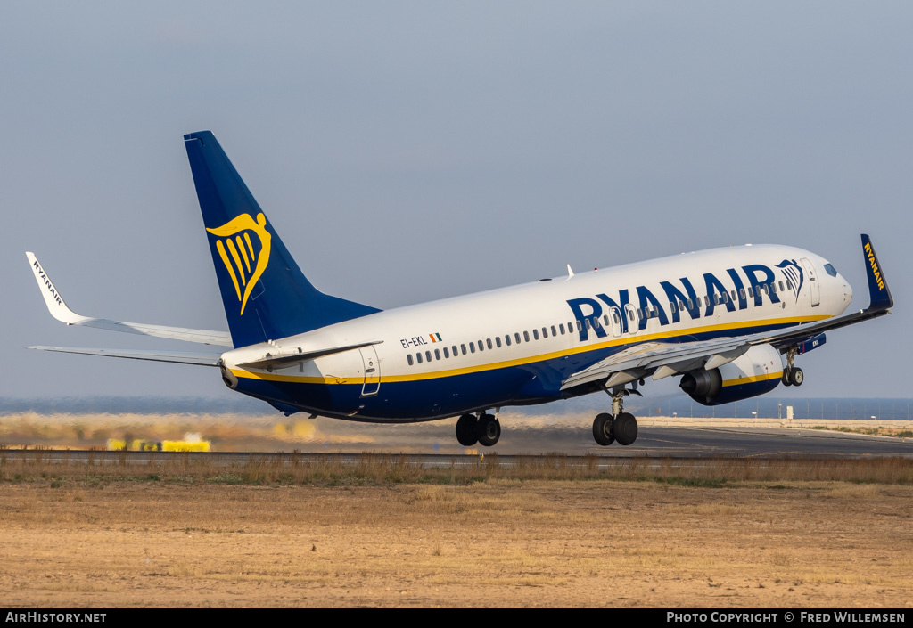 Aircraft Photo of EI-EKL | Boeing 737-8AS | Ryanair | AirHistory.net #651176