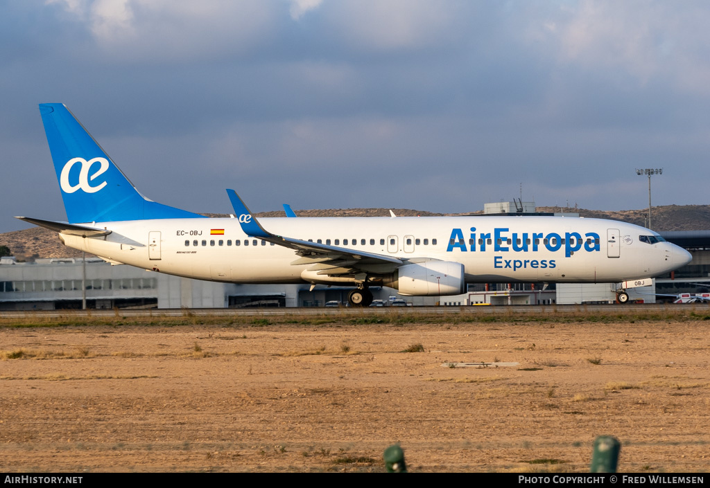 Aircraft Photo of EC-OBJ | Boeing 737-8GJ | Air Europa Express | AirHistory.net #651210