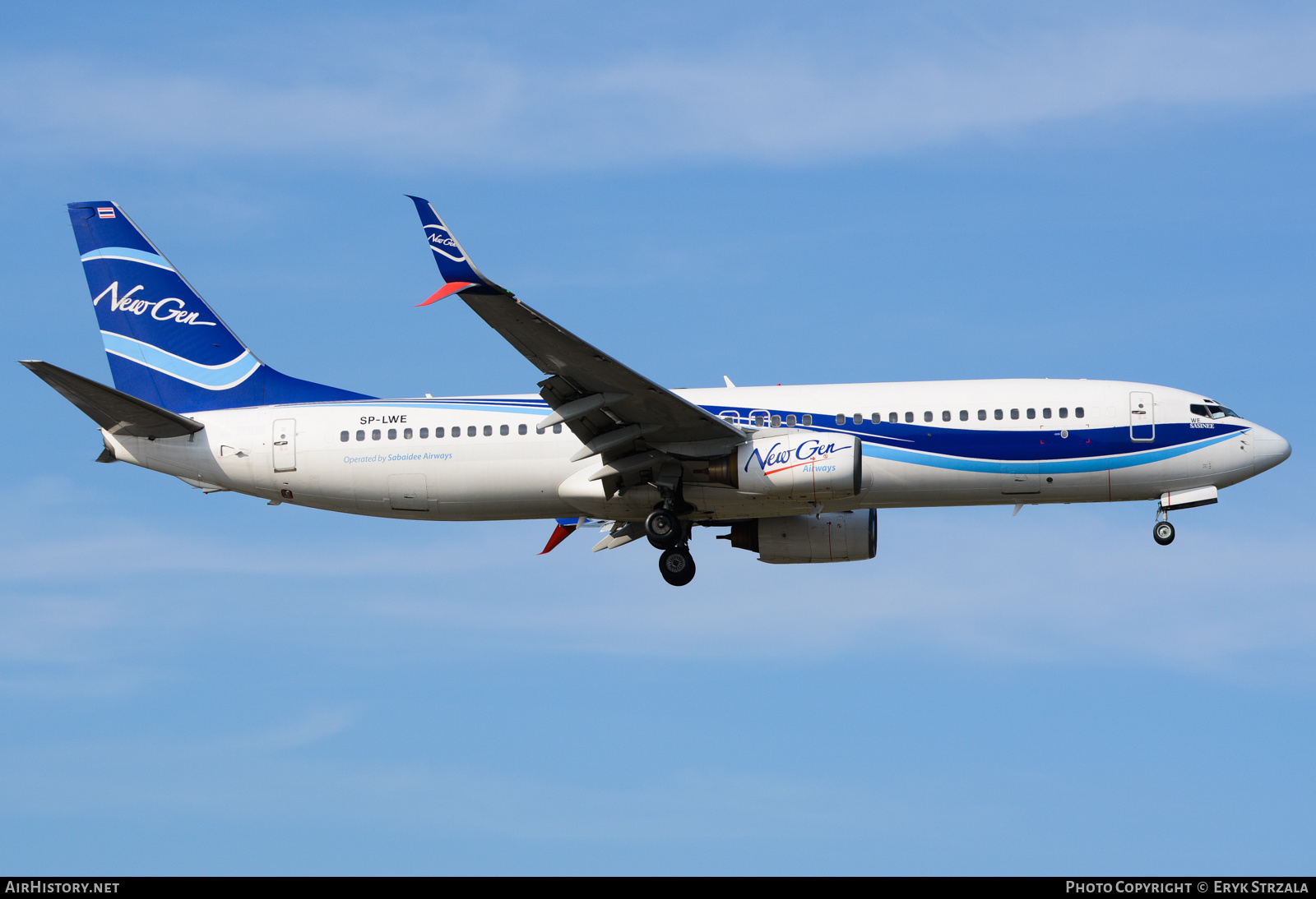 Aircraft Photo of SP-LWE | Boeing 737-8Q8 | New Gen Airways | AirHistory.net #651402