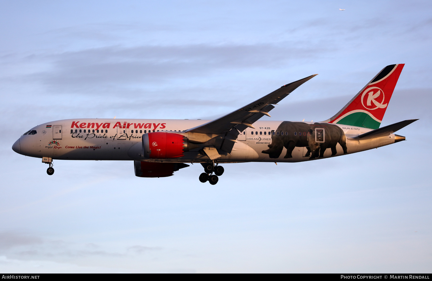 Aircraft Photo of 5Y-KZD | Boeing 787-8 Dreamliner | Kenya Airways | AirHistory.net #651417