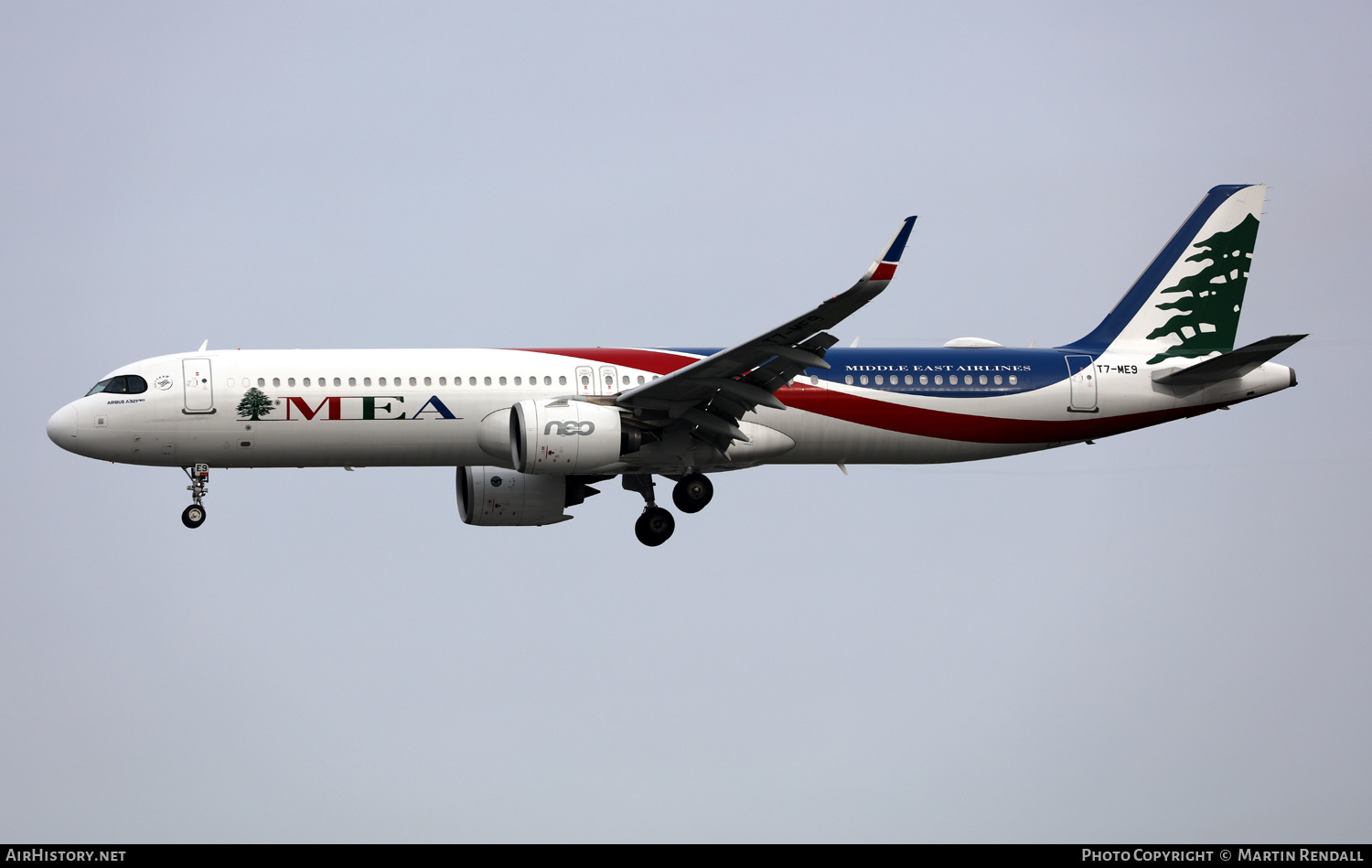 Aircraft Photo of T7-ME9 | Airbus A321-271NX | MEA - Middle East Airlines | AirHistory.net #651435
