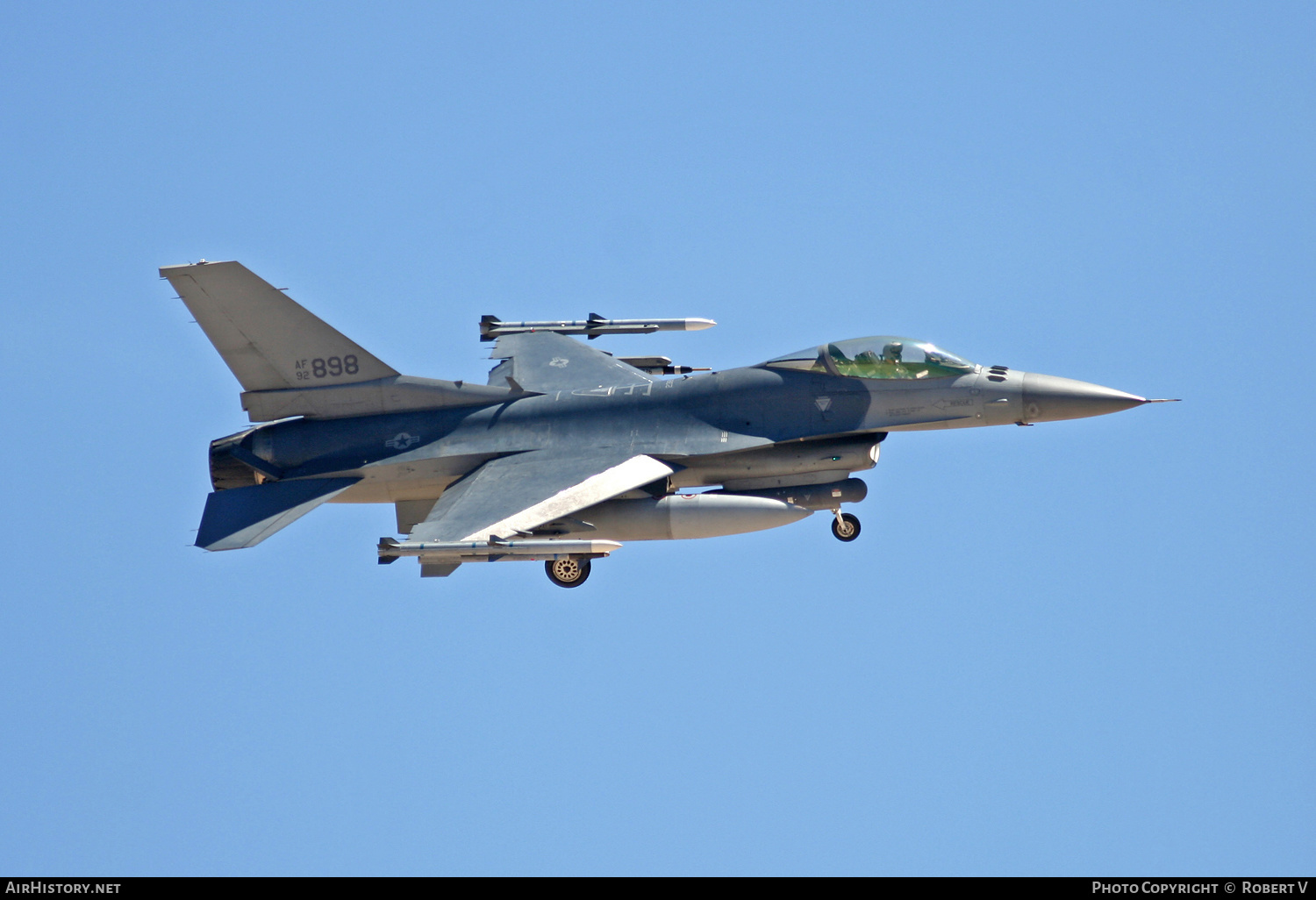 Aircraft Photo of 92-3898 / AF92-898 | Lockheed F-16CM Fighting Falcon | USA - Air Force | AirHistory.net #651493