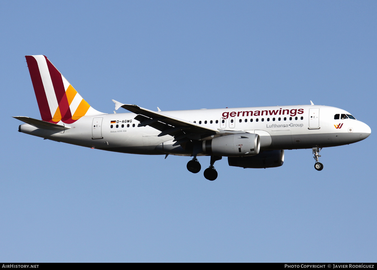 Aircraft Photo of D-AGWG | Airbus A319-132 | Germanwings | AirHistory.net #651600