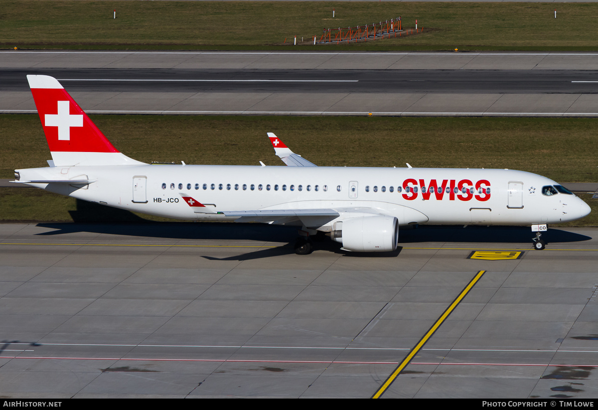 Aircraft Photo of HB-JCO | Bombardier CSeries CS300 (BD-500-1A11) | Swiss International Air Lines | AirHistory.net #651601