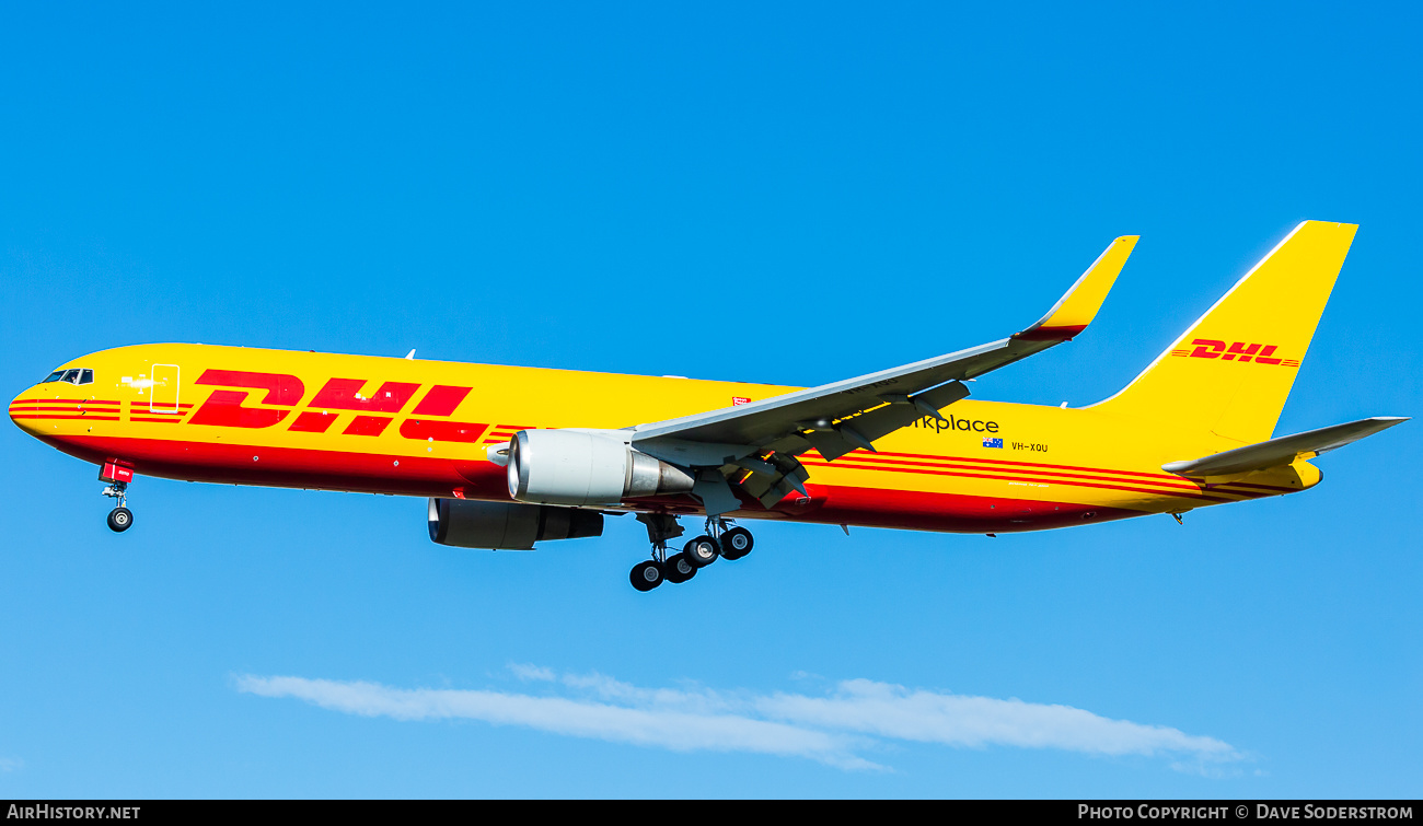 Aircraft Photo of VH-XQU | Boeing 767-3JHF | DHL International | AirHistory.net #651628