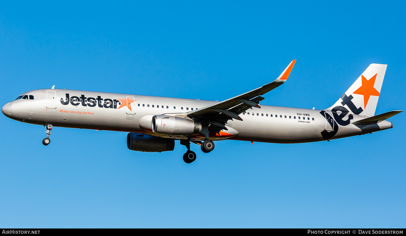 Aircraft Photo of VH-VWN | Airbus A321-231 | Jetstar Airways | AirHistory.net #651641