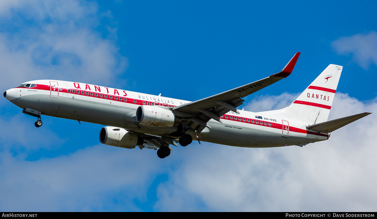 Aircraft Photo of VH-VXQ | Boeing 737-838 | Qantas | AirHistory.net #651643