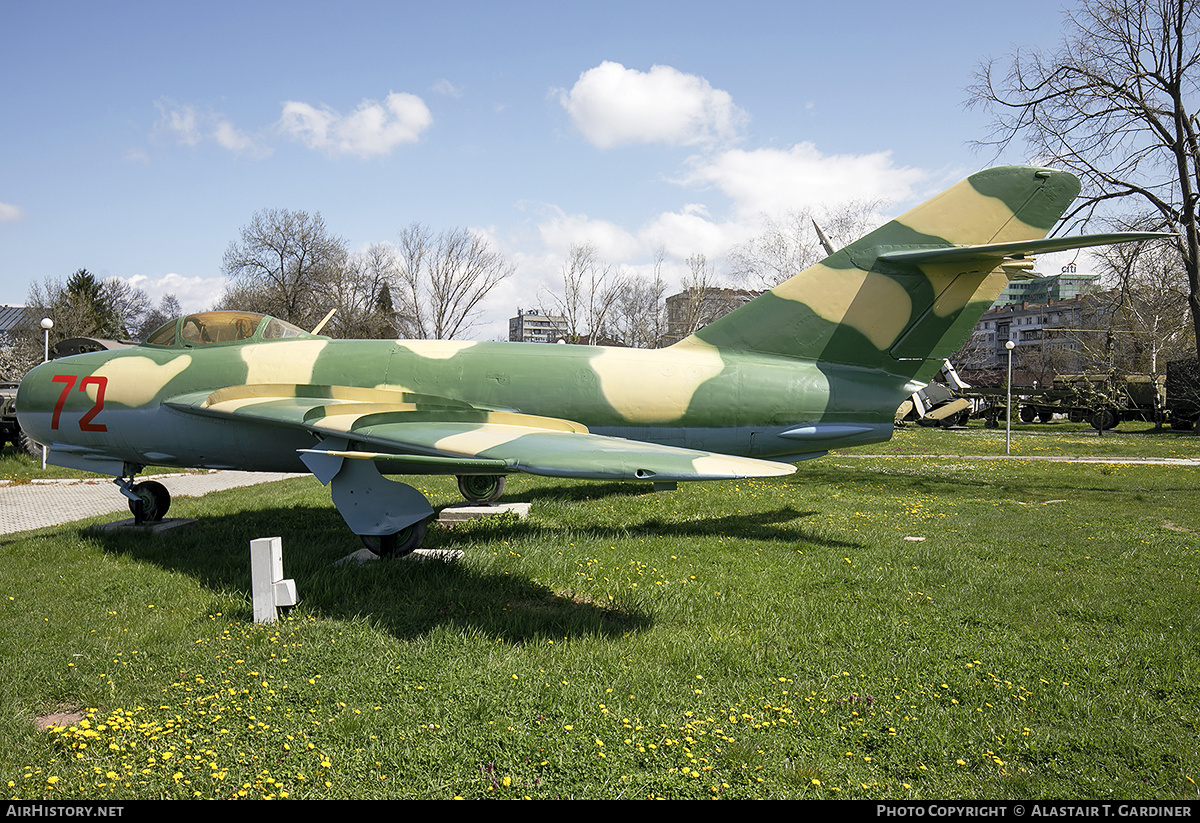 Aircraft Photo of 72 | Mikoyan-Gurevich MiG-17 | Bulgaria - Air Force | AirHistory.net #651661