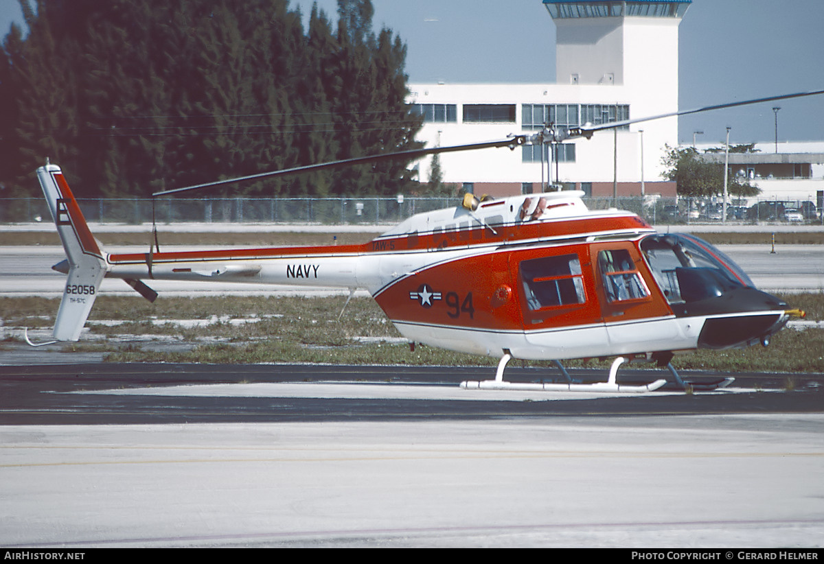 Aircraft Photo of 162058 | Bell TH-57C SeaRanger (206B-3) | USA - Navy | AirHistory.net #651694