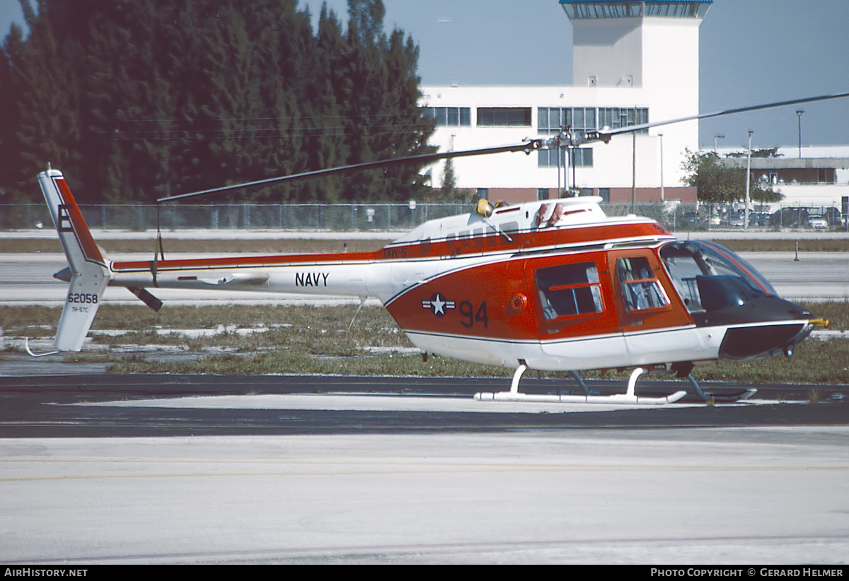 Aircraft Photo of 162058 | Bell TH-57C SeaRanger (206B-3) | USA - Navy | AirHistory.net #651694