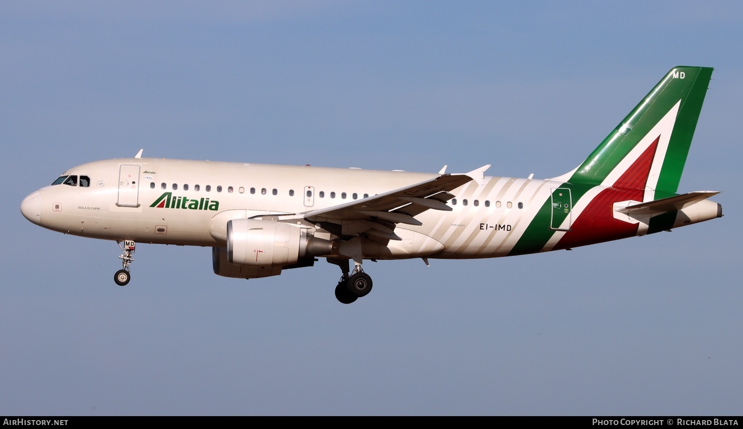 Aircraft Photo of EI-IMD | Airbus A319-112 | Alitalia | AirHistory.net #651738