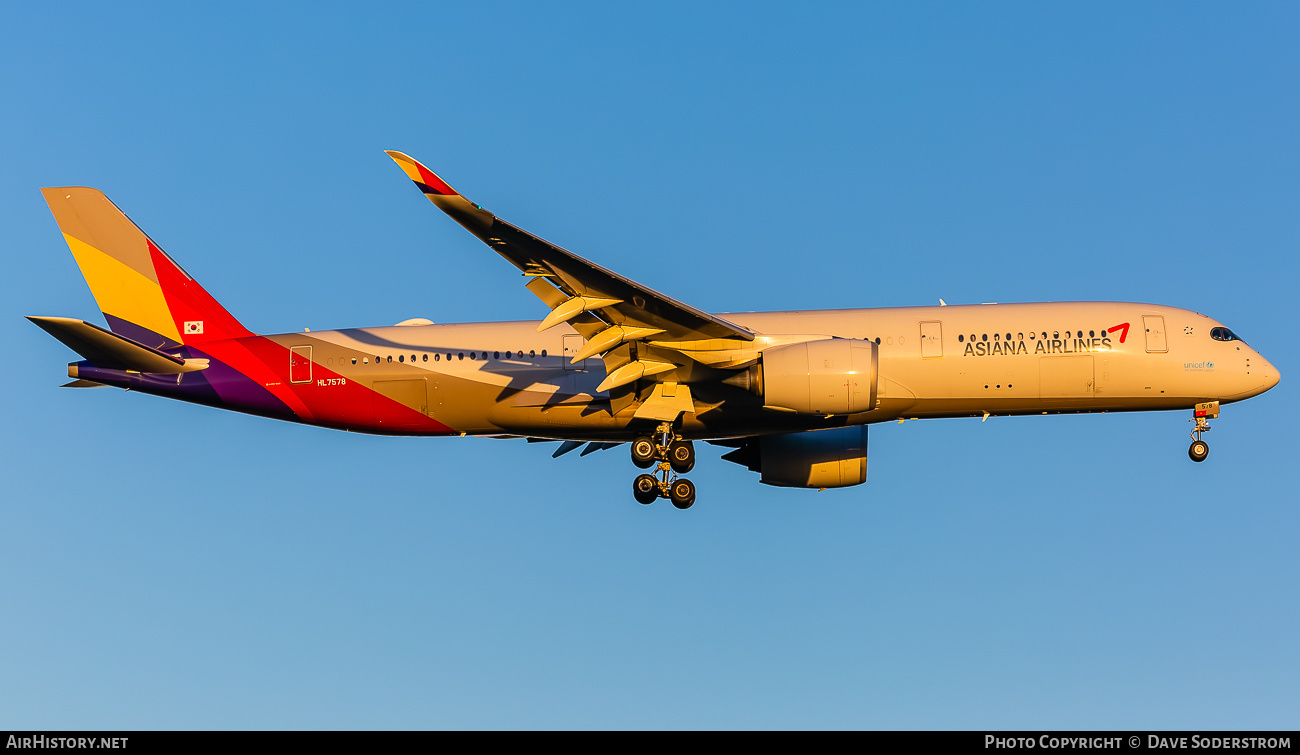 Aircraft Photo of HL7578 | Airbus A350-941 | Asiana Airlines | AirHistory.net #651773