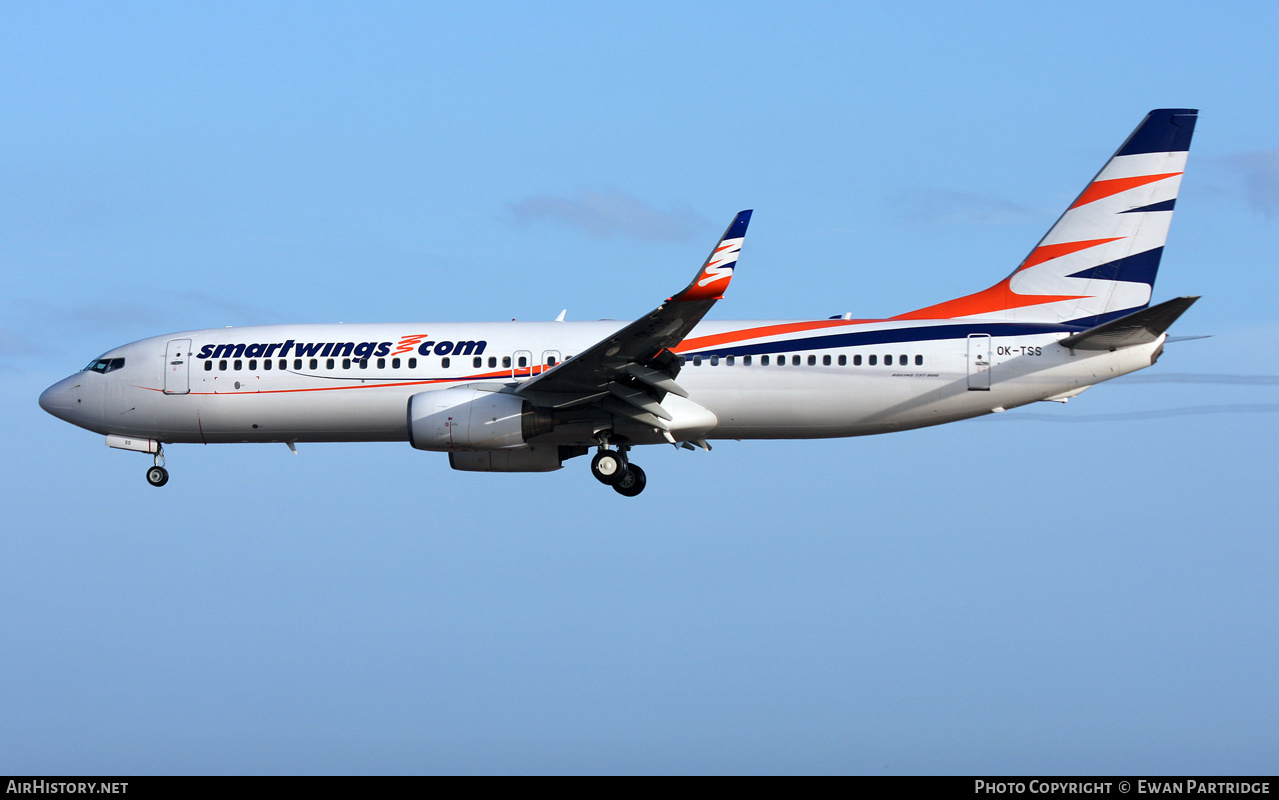 Aircraft Photo of OK-TSS | Boeing 737-8Q8 | Smartwings | AirHistory.net #651988