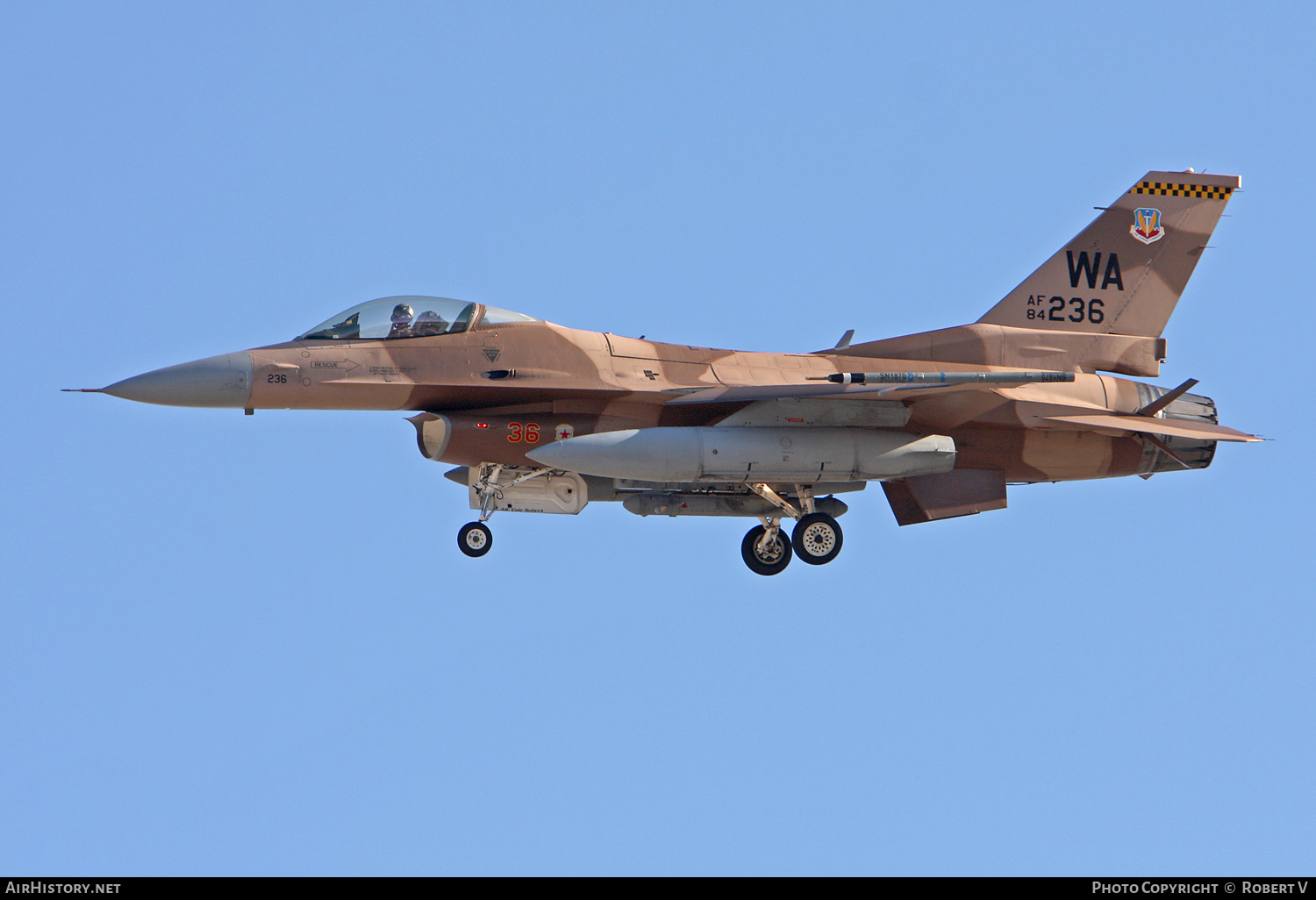 Aircraft Photo of 84-1236 / AF84-236 | General Dynamics F-16C Fighting Falcon | USA - Air Force | AirHistory.net #652042