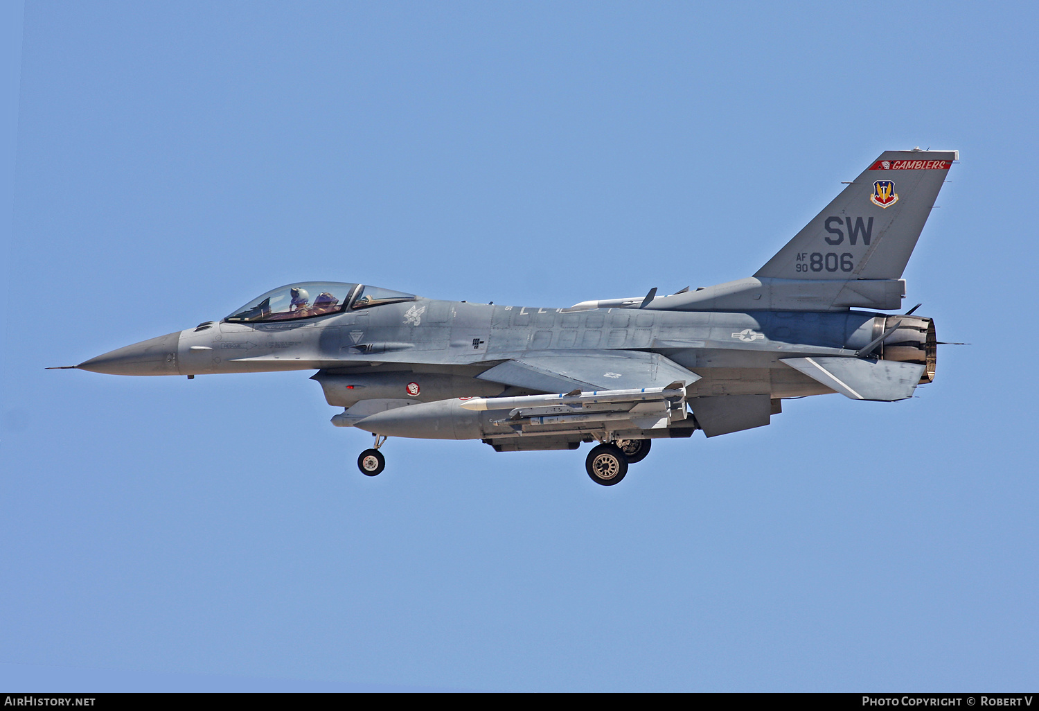 Aircraft Photo of 90-0806 / AF90-806 | General Dynamics F-16CM Fighting Falcon | USA - Air Force | AirHistory.net #652172