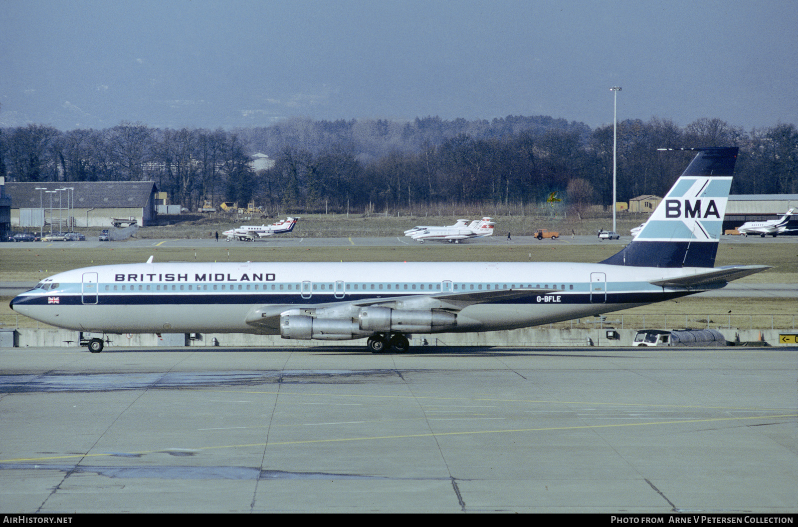 Aircraft Photo of G-BFLE | Boeing 707-338C | British Midland Airways - BMA | AirHistory.net #652209