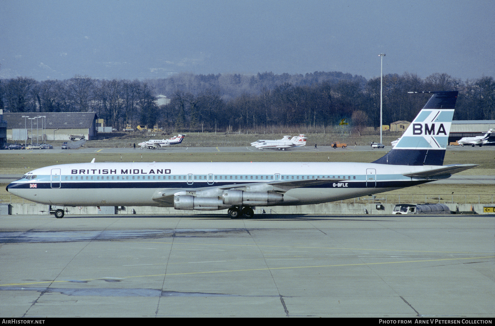 Aircraft Photo of G-BFLE | Boeing 707-338C | British Midland Airways - BMA | AirHistory.net #652209