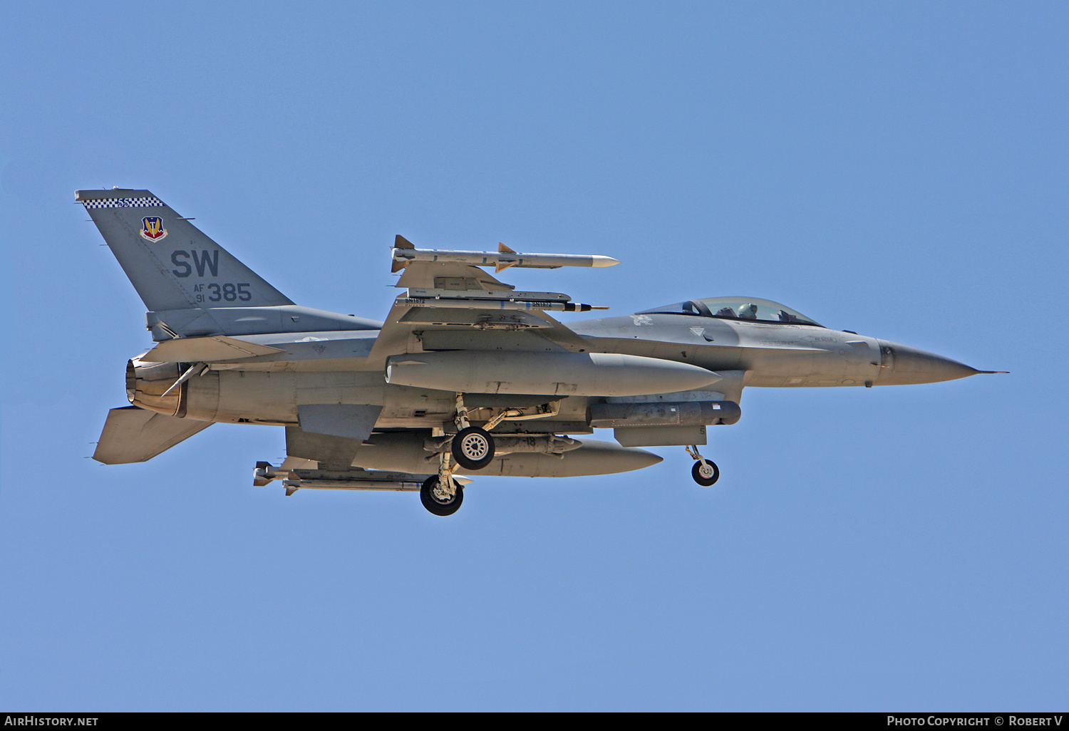 Aircraft Photo of 91-0385 / AF91-385 | General Dynamics F-16CM Fighting Falcon | USA - Air Force | AirHistory.net #652220