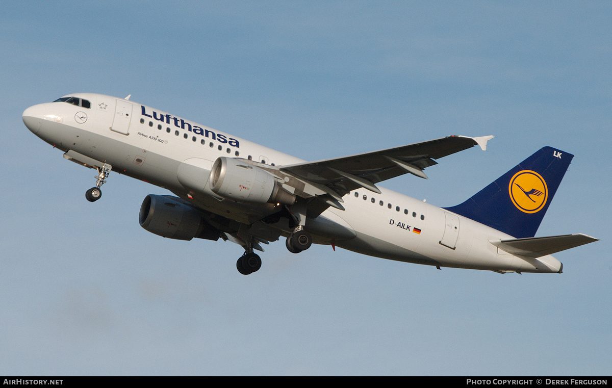 Aircraft Photo of D-AILK | Airbus A319-114 | Lufthansa | AirHistory.net #652260
