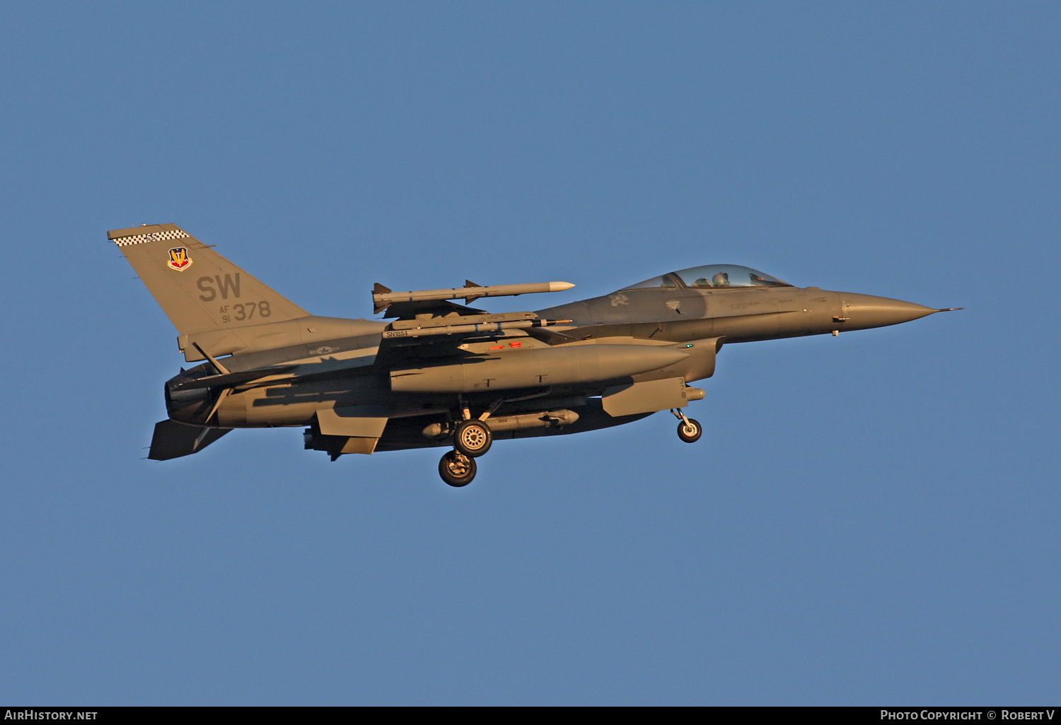 Aircraft Photo of 91-0378 / AF91-378 | General Dynamics F-16CM Fighting Falcon | USA - Air Force | AirHistory.net #652323