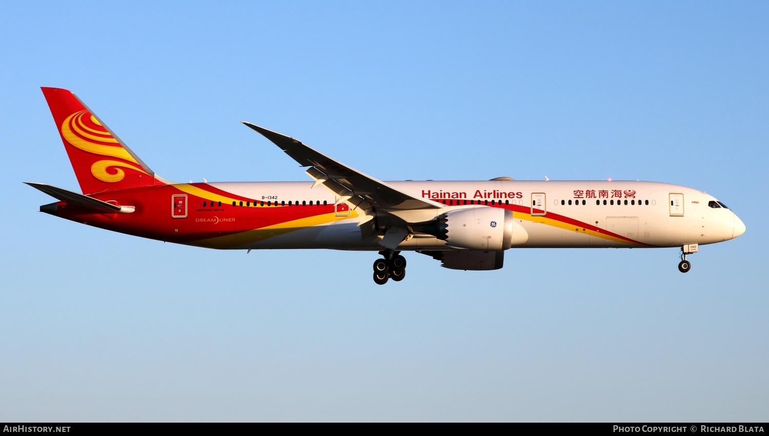 Aircraft Photo of B-1342 | Boeing 787-9 Dreamliner | Hainan Airlines | AirHistory.net #652371