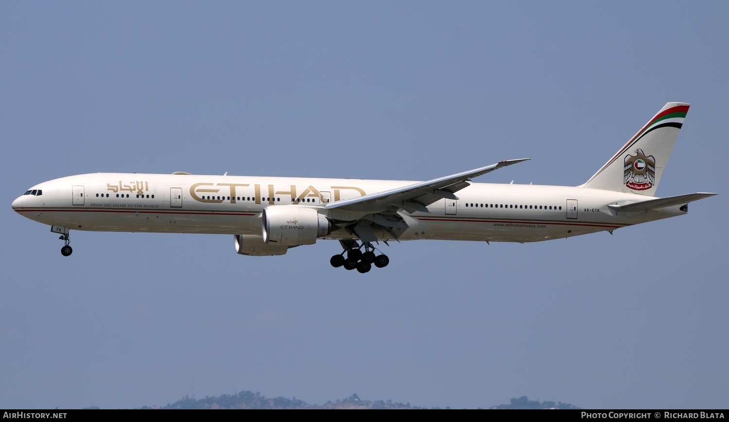 Aircraft Photo of A6-ETK | Boeing 777-3FX/ER | Etihad Airways | AirHistory.net #652376