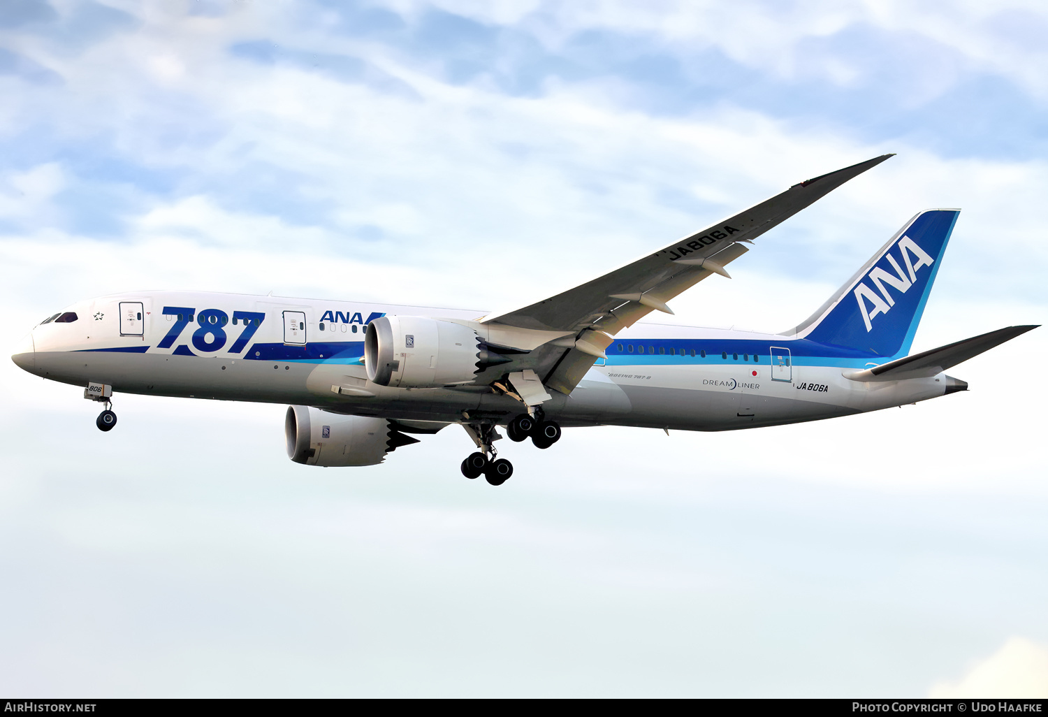 Aircraft Photo of JA806A | Boeing 787-8 Dreamliner | All Nippon Airways - ANA | AirHistory.net #652478