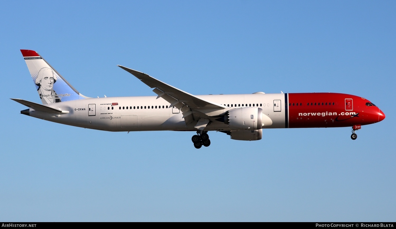 Aircraft Photo of G-CKWA | Boeing 787-9 Dreamliner | Norwegian | AirHistory.net #652488